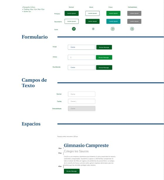 sistema de diseÃ±o web UI