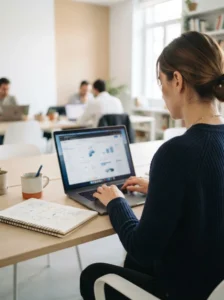 Prompt: application in a digital work environment