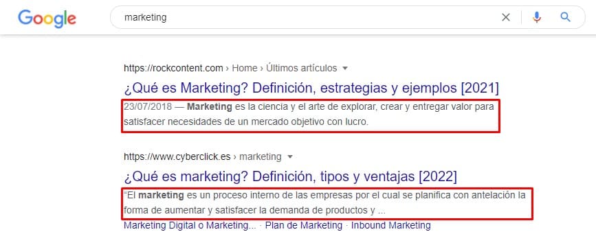 meta description